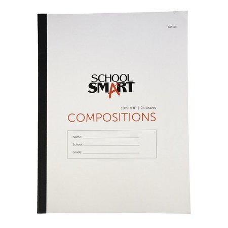 SCHOOL SMART PAPER COMP BOOK 8X10.5 RED MARGIN 24 SHTS PMMK37131SS-5987
